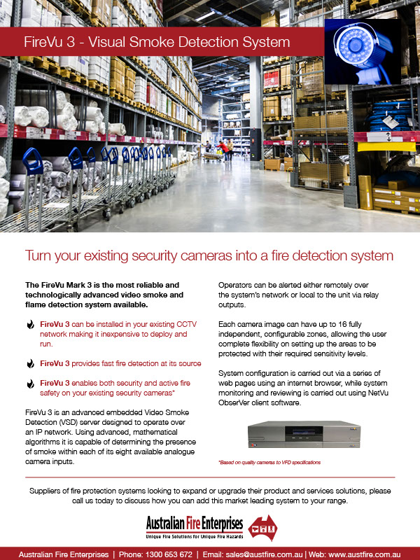 Australian Fire Enterprise FireVu - 3 Visual Smoke Detection System